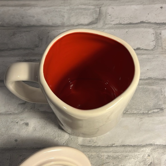 Be my Valentine 16 oz coffee mug with red heart lid Rae Dunn Artisan collection - Picture 5 of 9